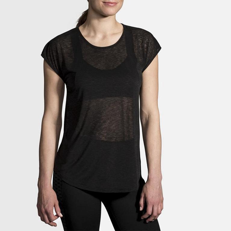 Brooks Hot Hardloopshirt voor Dames Grijs (POIZL-5896)